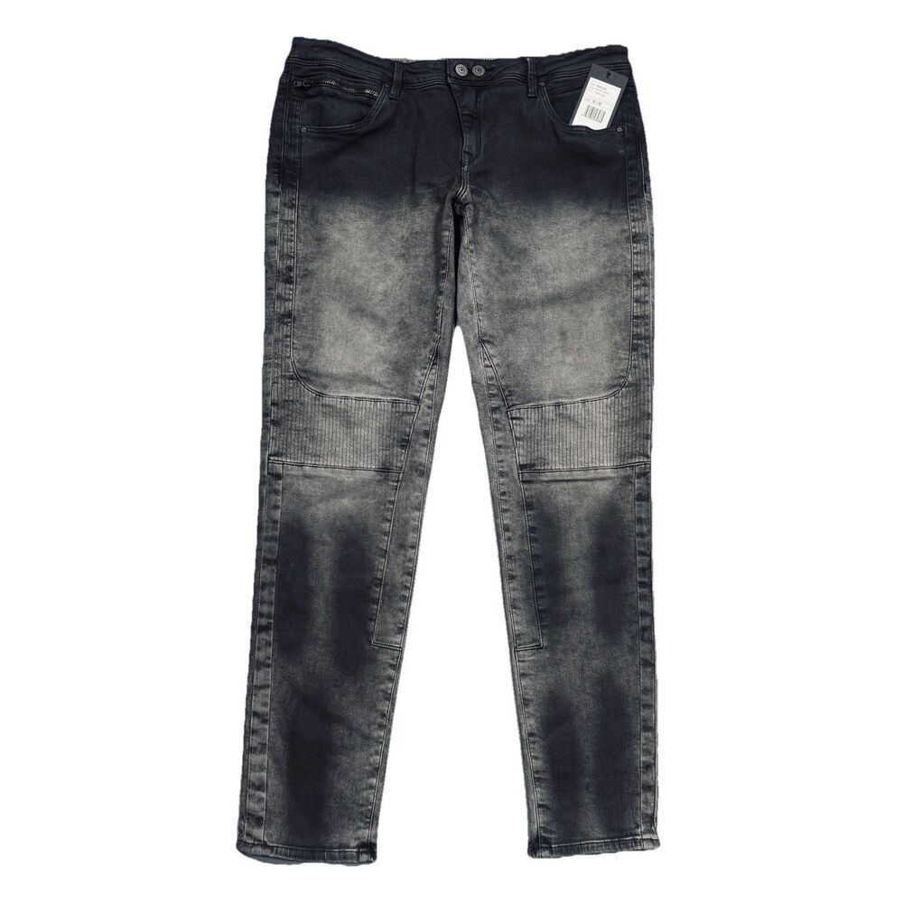 Mavi Chloe Low Rise Skinny Jeans 32 (32x29) Smoke Coated Charcoal Stretch Womens